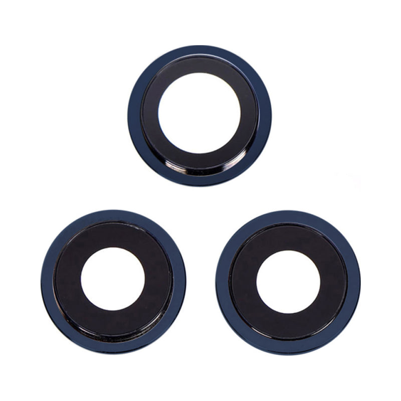Original iPhone 12 Pro Rear Camera Lens Replacement with Colored External Frame (3-Pack) - High-Quality Repair Part for DIY Fixes, Photography Enthusiasts & Professional Technicians