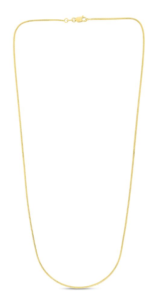14K Gold 0.9mm Franco Chain Necklace for Men & Women - Dainty Layering Jewelry for Everyday Wear, Gifts & Special Occasions