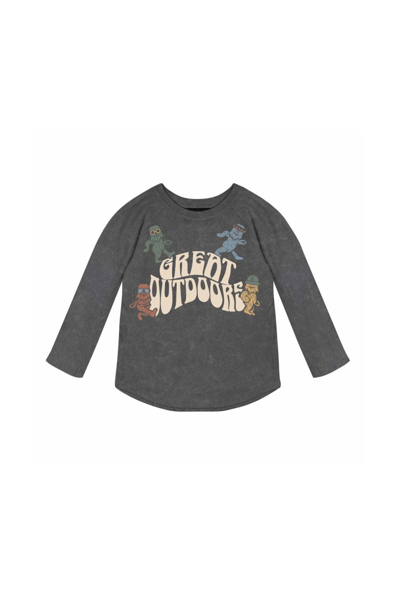 Great Outdoors Raglan Shirt for Boys - Comfortable & Durable Long Sleeve Tee for Hiking, Camping & Outdoor Adventures