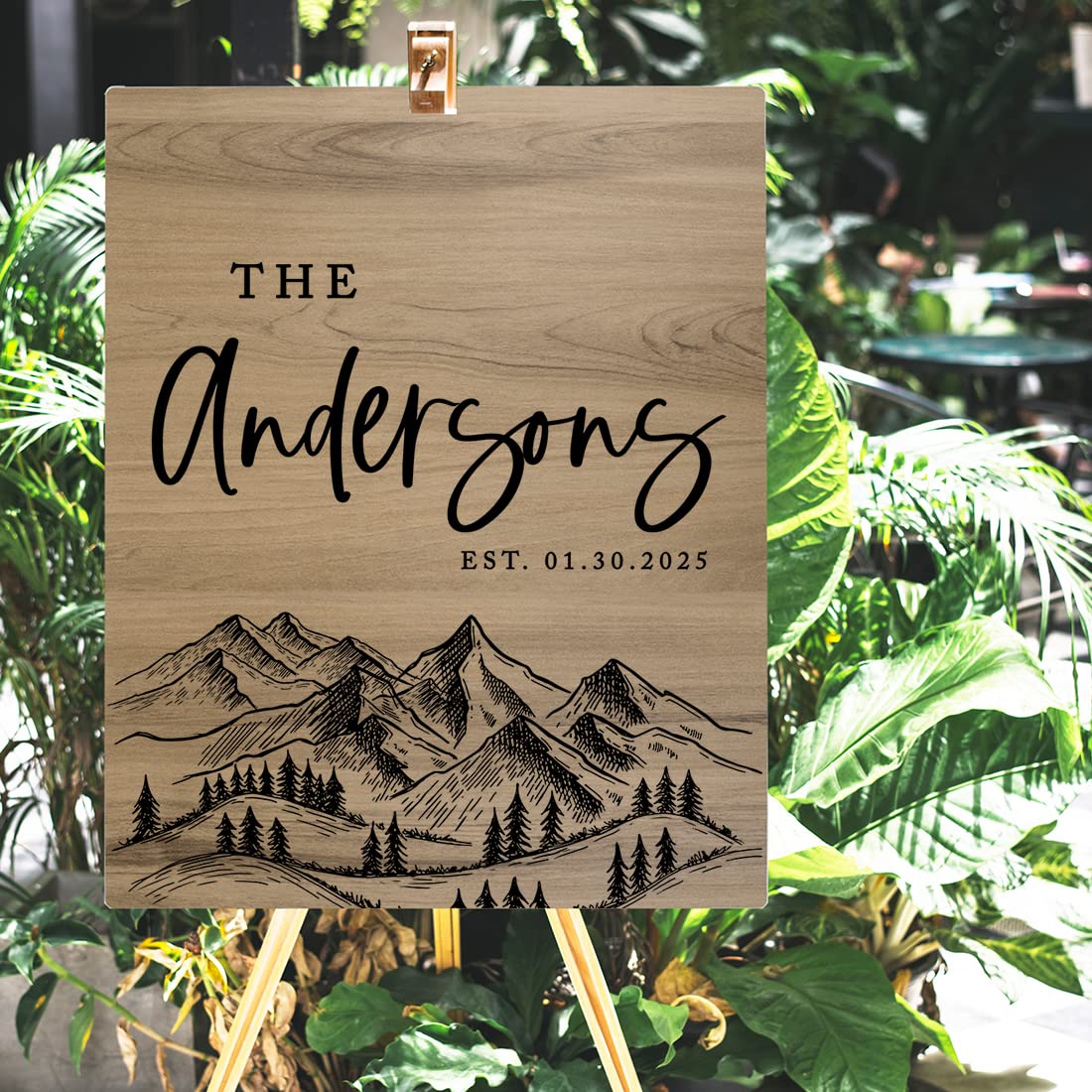 Custom Wooden Welcome Sign for Wedding - 16