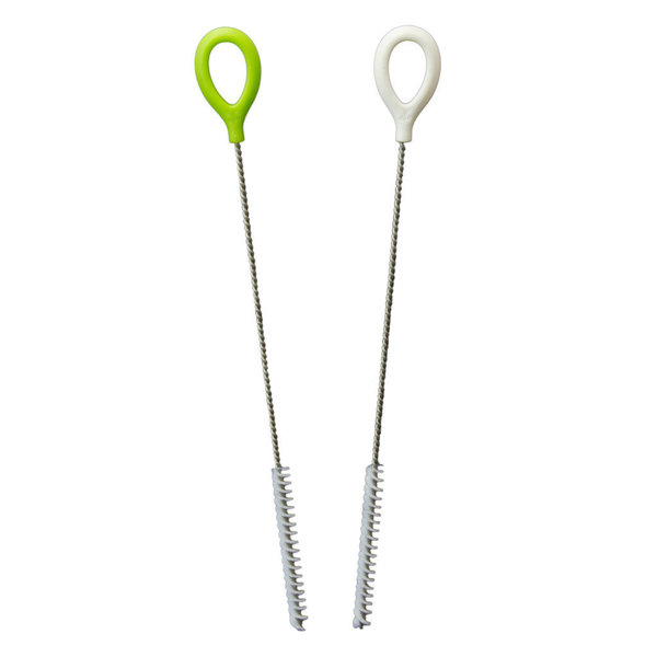 2 Pack Stainless Steel Straw Cleaning Brush - Durable & Reusable for Smoothies, Boba, and Iced Coffee - Perfect for Home, Office, and Travel Use