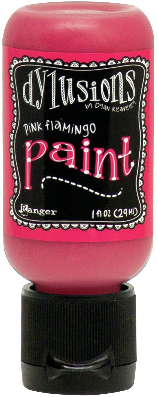 Dylusions Paint FLMGO - Pink Flamingo Acrylic Paint for Art Journaling, Mixed Media & DIY Crafts | Vibrant Watercolor Effect for Creative Projects