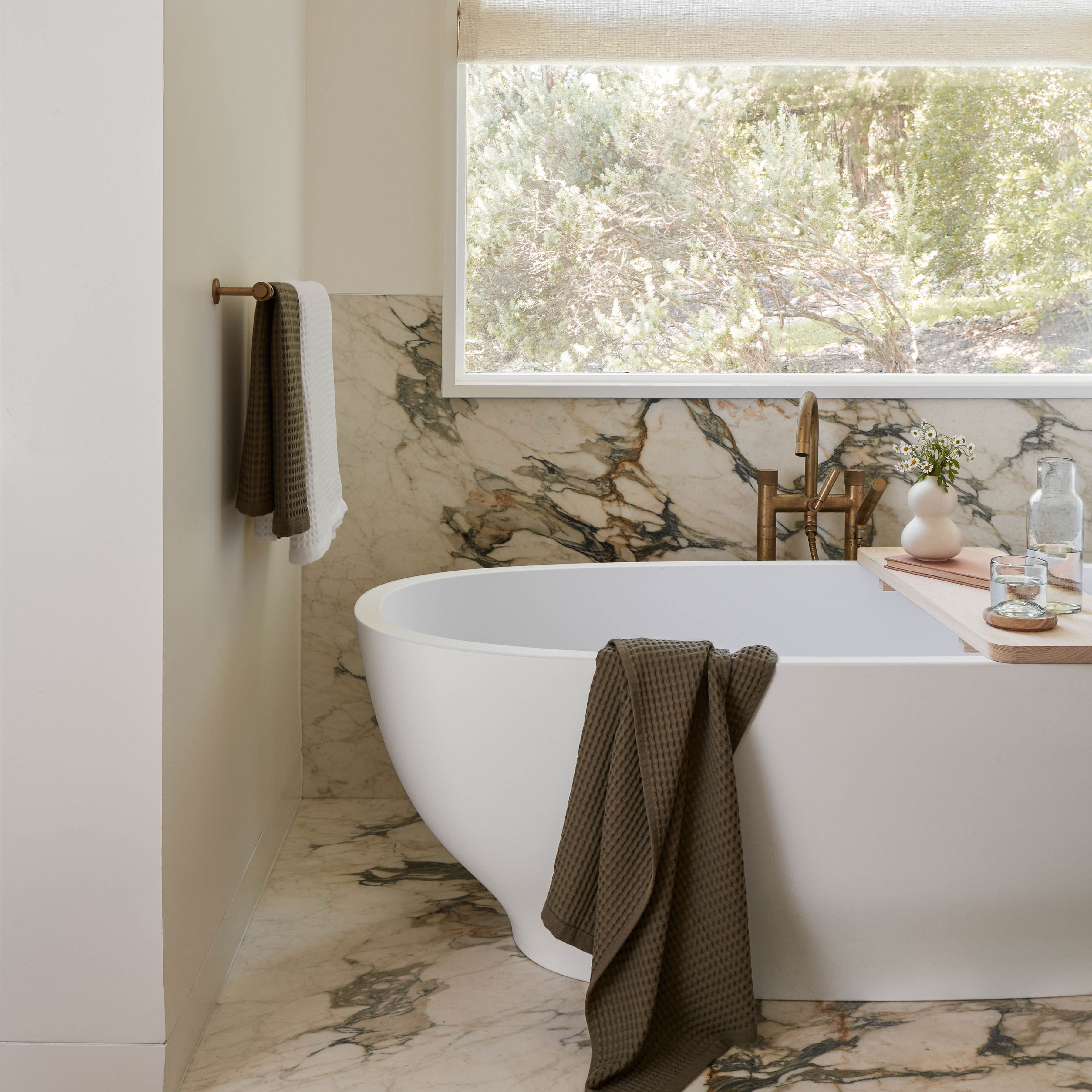 Mara Organic Waffle Bath Towel Set - 100% Cotton, Ultra Soft & Absorbent - Perfect for Spa, Bathroom & Luxury Home Use