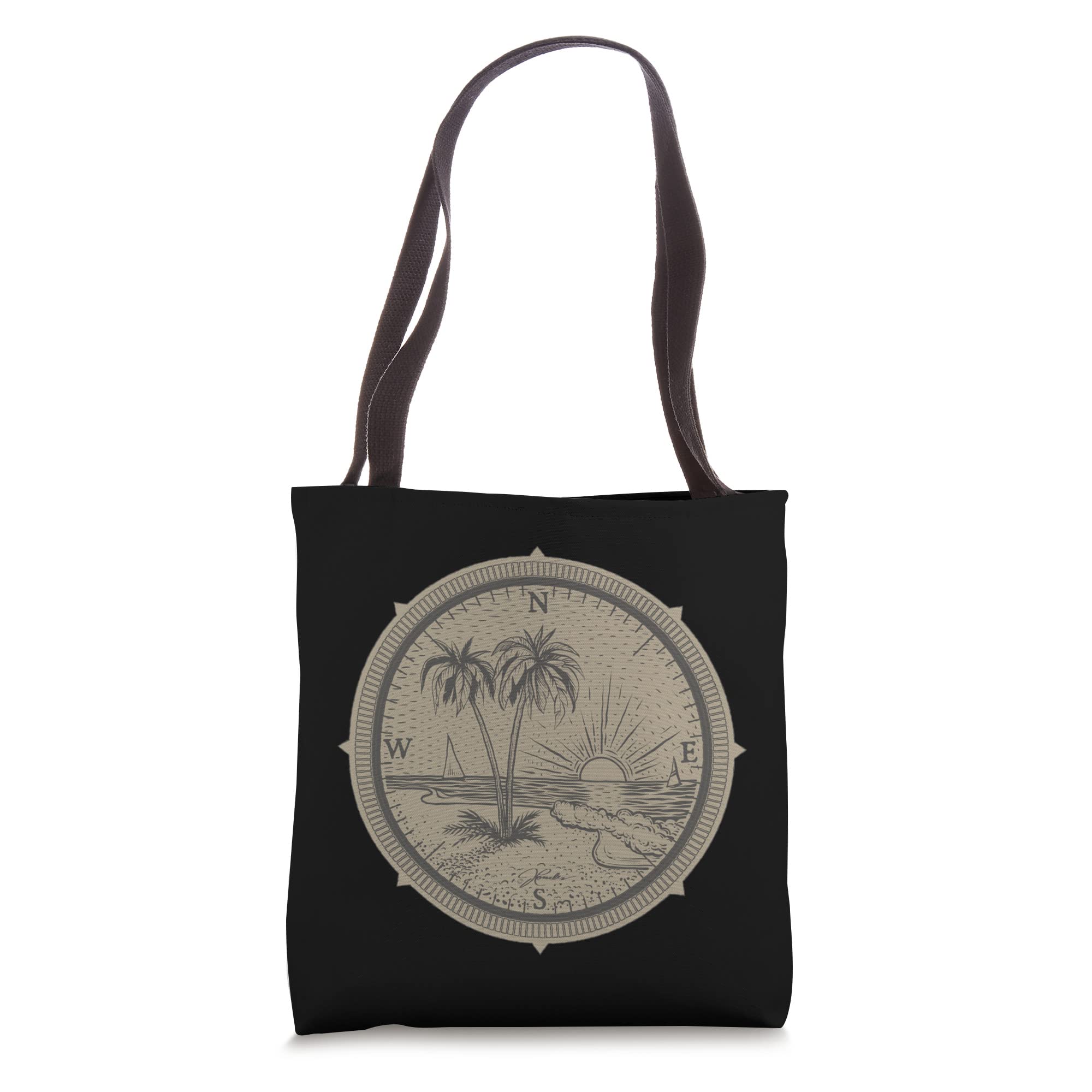 JCombs: Stylish Compass Rose & Beach Tote Bag - Perfect for Travel, Shopping & Summer Outings