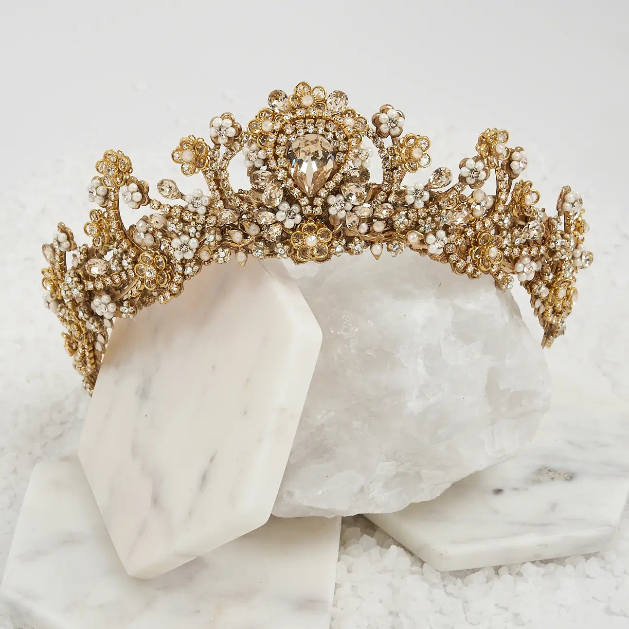 ALESSANDRA CROWN - Elegant Women's Fashion Crown Headband for Parties, Weddings & Special Occasions | Perfect for Bridal Accessories, Prom, or Photo Shoots