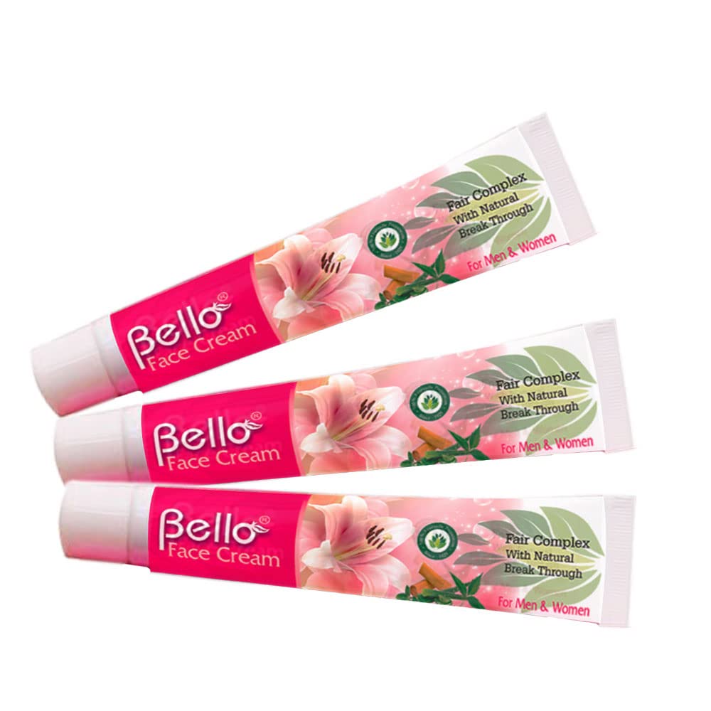 Bello Face Cream 30g (3-Pack) - Hydrating Moisturizer for Dry Skin | Day & Night Use for Glowing Complexion
