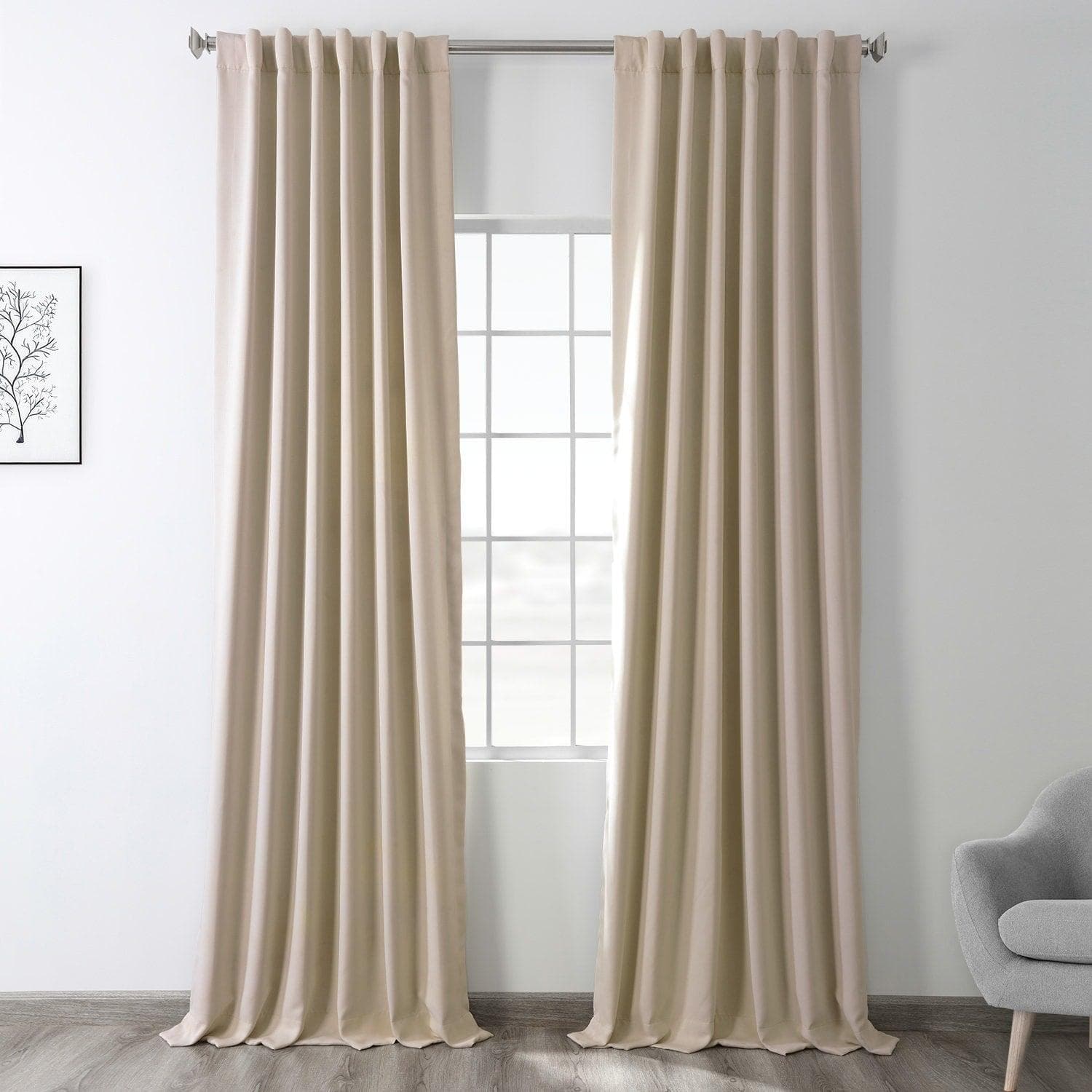 Blackout Curtains for Bedroom - Eggnog Thermal Insulated Window Drapes for Noise Reduction & Light Blocking - Perfect for Nursery, Living Room & Home Theater