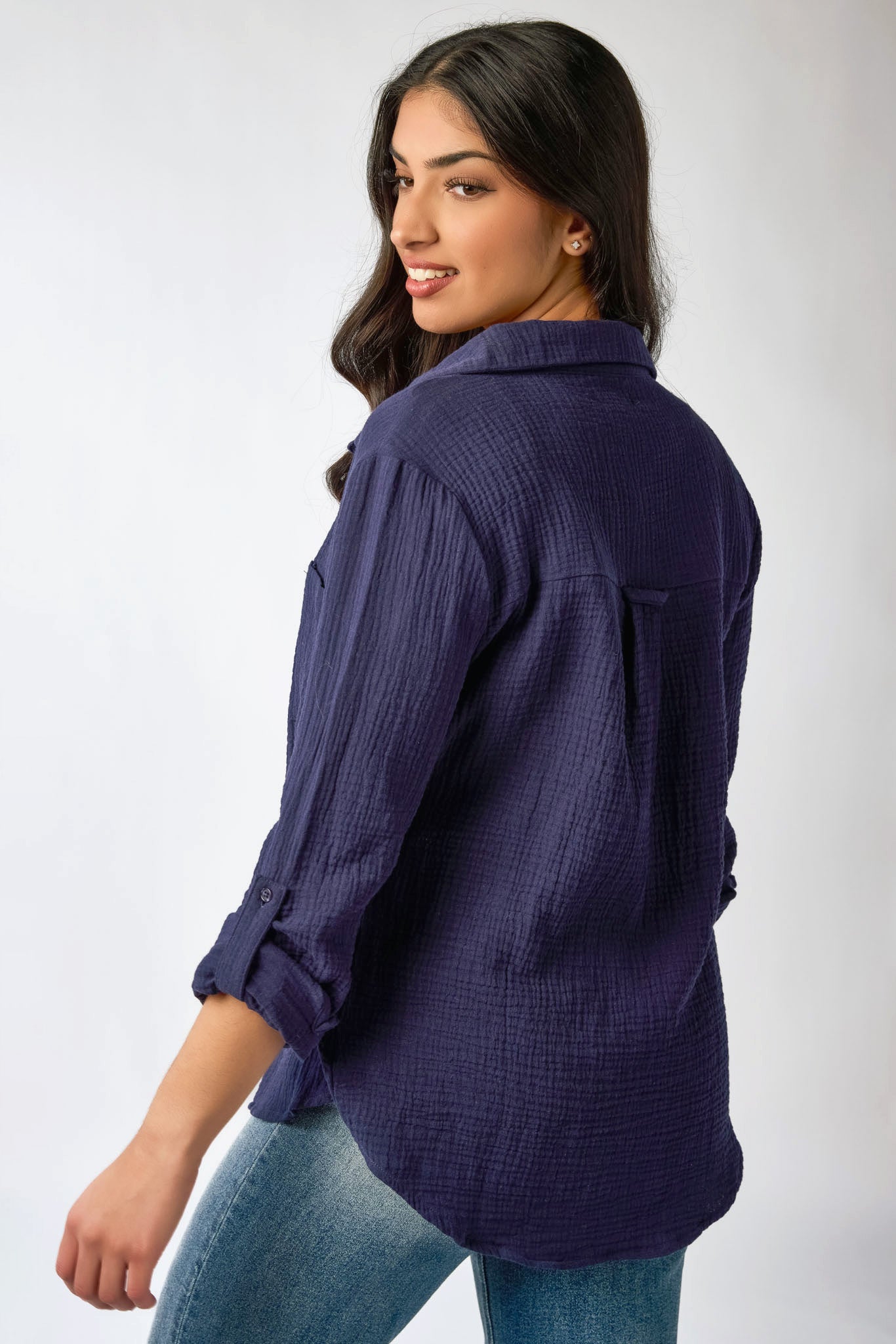 Premium Double Cotton Long Sleeve Shirt for Men & Women - Soft Breathable Comfort Fit Casual Button Down Shirt - Perfect for Office, Travel, and Everyday Wear
