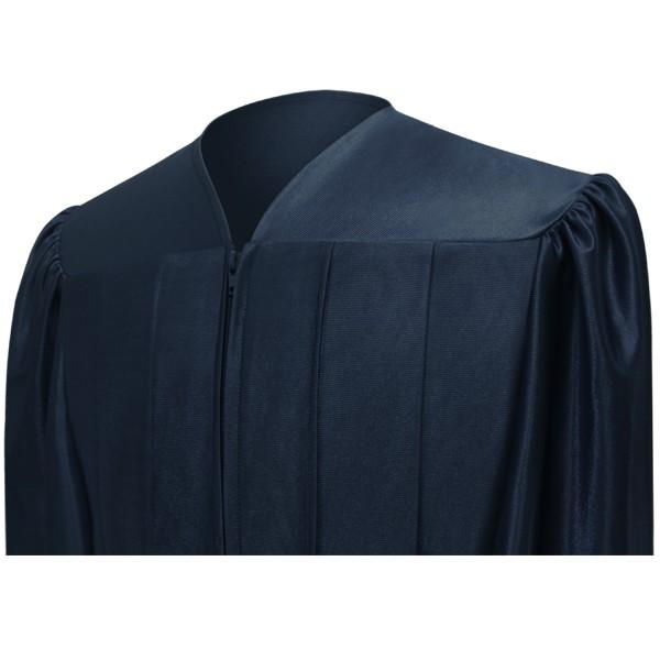 Shiny Navy Blue High School Graduation Cap and Gown Set - Perfect for Commencement Ceremonies, Graduation Photos & Senior Events