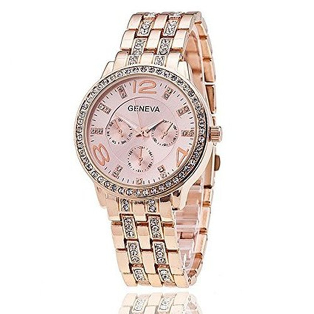 Elegant Geneva Women's Silver Stainless Steel Quartz Analog Watch - Perfect for Business, Casual & Special Occasions