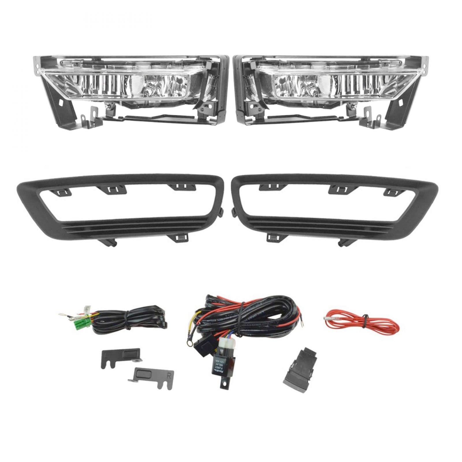 Clear Lens Fog Light Bulb Switch Wiring Kit Set for Honda Accord Sedan - Upgrade Your Headlights for Better Visibility in Rainy or Foggy Conditions