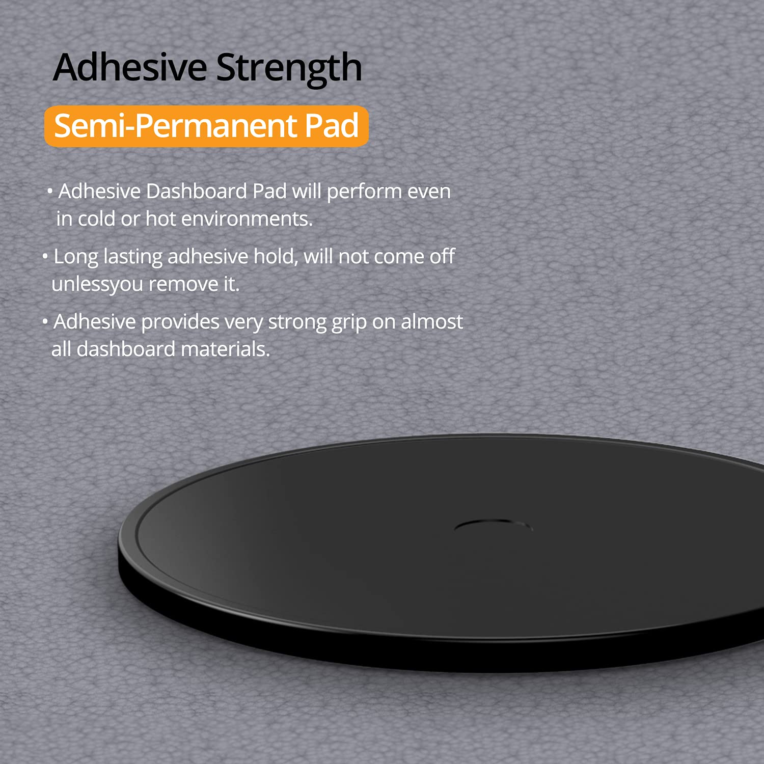 iOttie Adhesive Dashboard Pad for Car Mounts - Non-Slip Phone Holder Base, 3.1 Inch Black Car Accessory - Perfect for GPS Navigation & Hands-Free Driving
