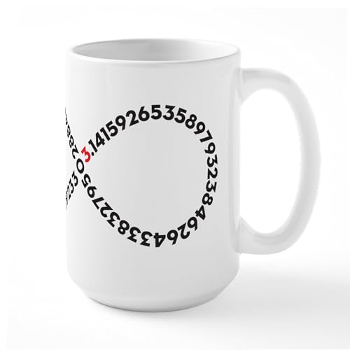 White - Infinity Pi Large Mug