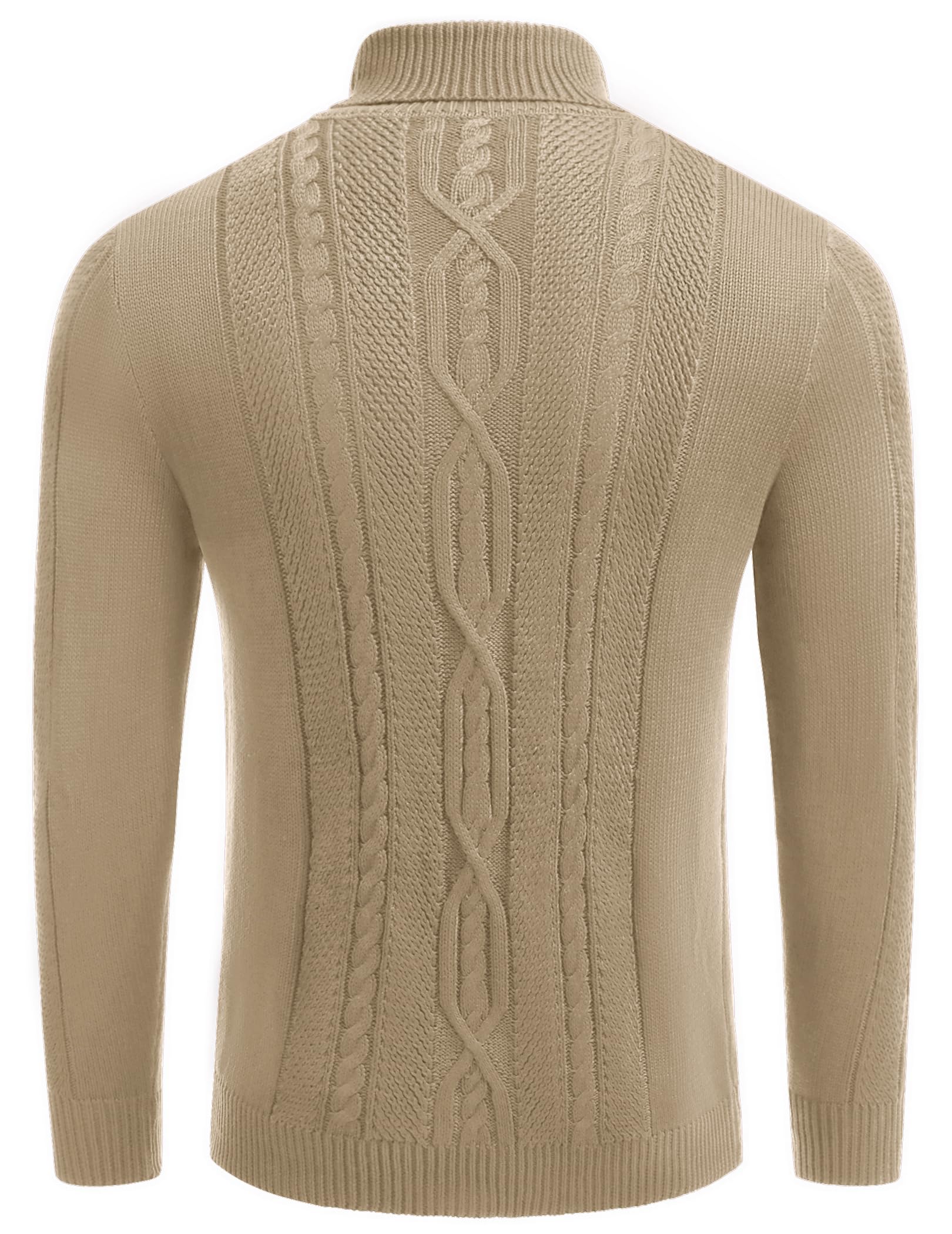 COOFANDY Men's Slim Fit Turtleneck Sweater - Warm Twisted Knit Pullover for Casual Wear | Winter Fashion, Office Outfit & Date Night Look