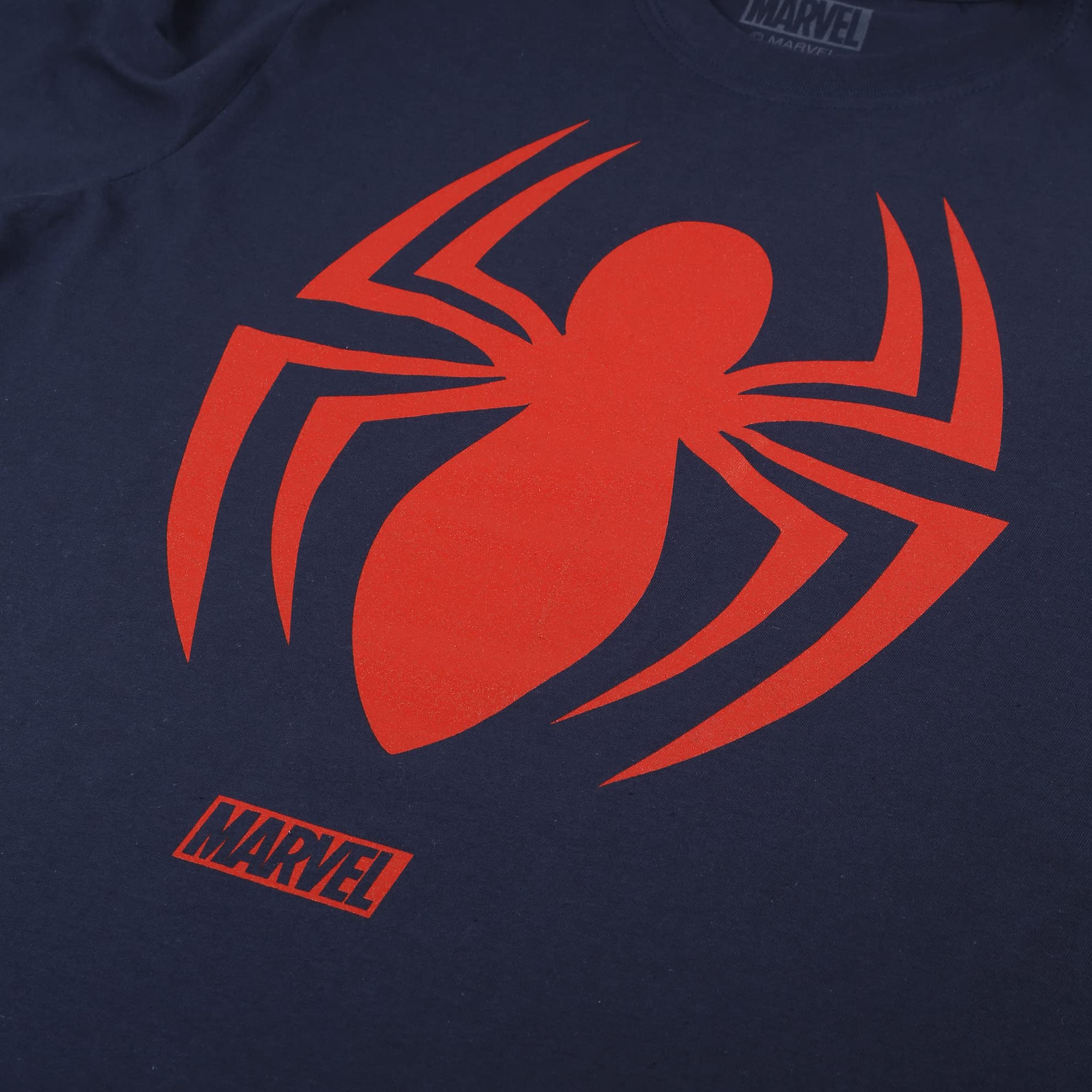 Marvel Spider-Man Logo Graphic T-Shirt for Men - Cool Superhero Casual Tee for Fans, Cosplay, and Everyday Wear