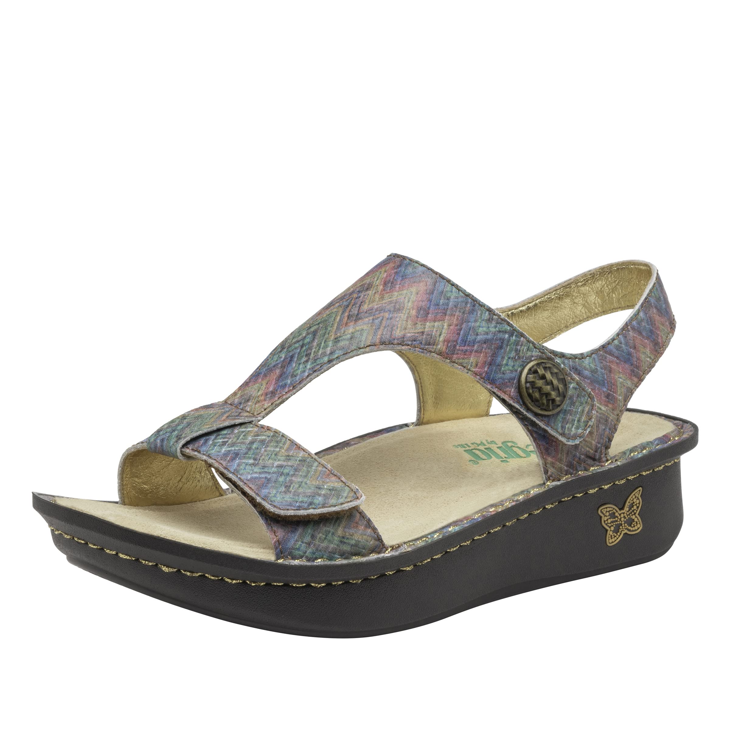 Alegria Kerri Women's Comfortable Slip-On Sandals with Arch Support - Perfect for Walking, Travel & Casual Wear