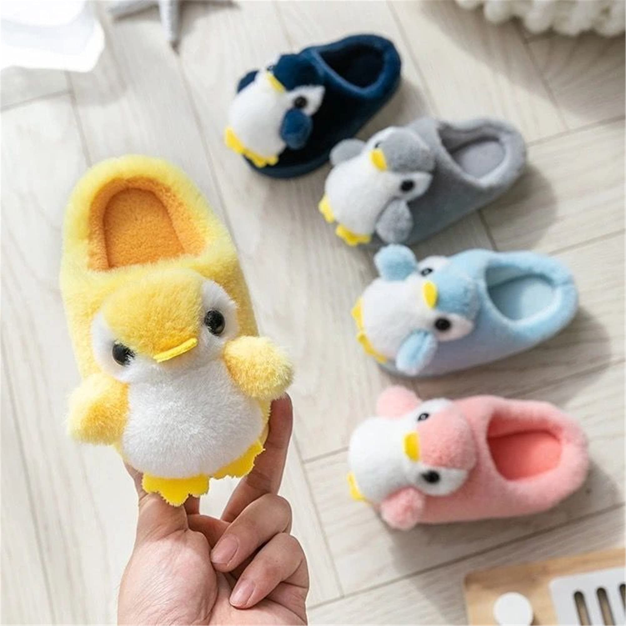 Cute Penguin Slippers for Women & Men - Cartoon Animal Plush House Shoes, Warm Winter Indoor Slippers with Soft Comfort - Perfect for Home, Lounge, and Gift Giving