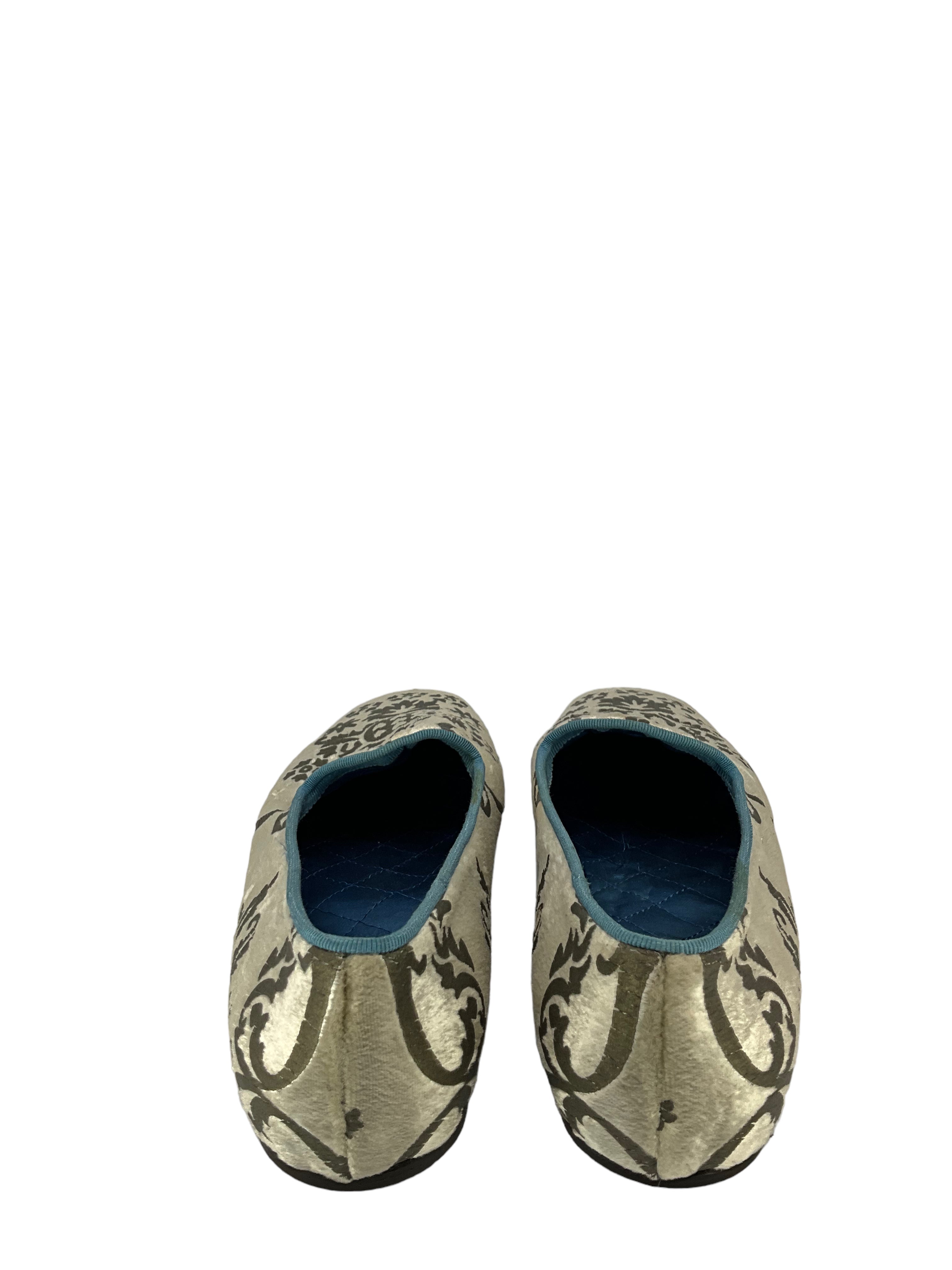 Gucci Gold Brocade Ballet Flats Women's Size 7.5 - Elegant Comfort for Parties, Weddings & Special Occasions