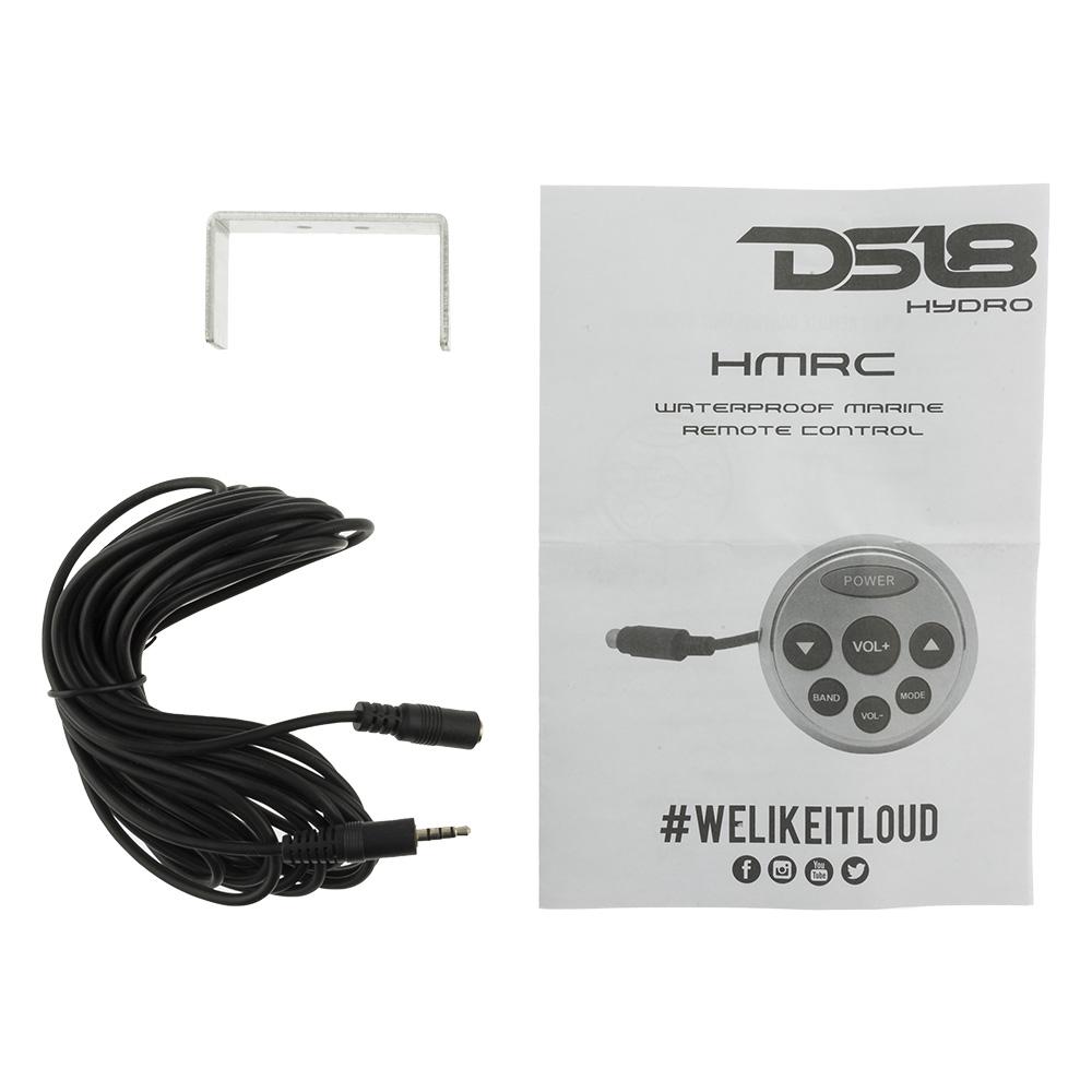 DS18 HYDRO HMRC Marine & Powersports Digital Media Receiver with Wired Remote Control - Waterproof Bluetooth Stereo for Boats, ATVs, UTVs & Motorcycles