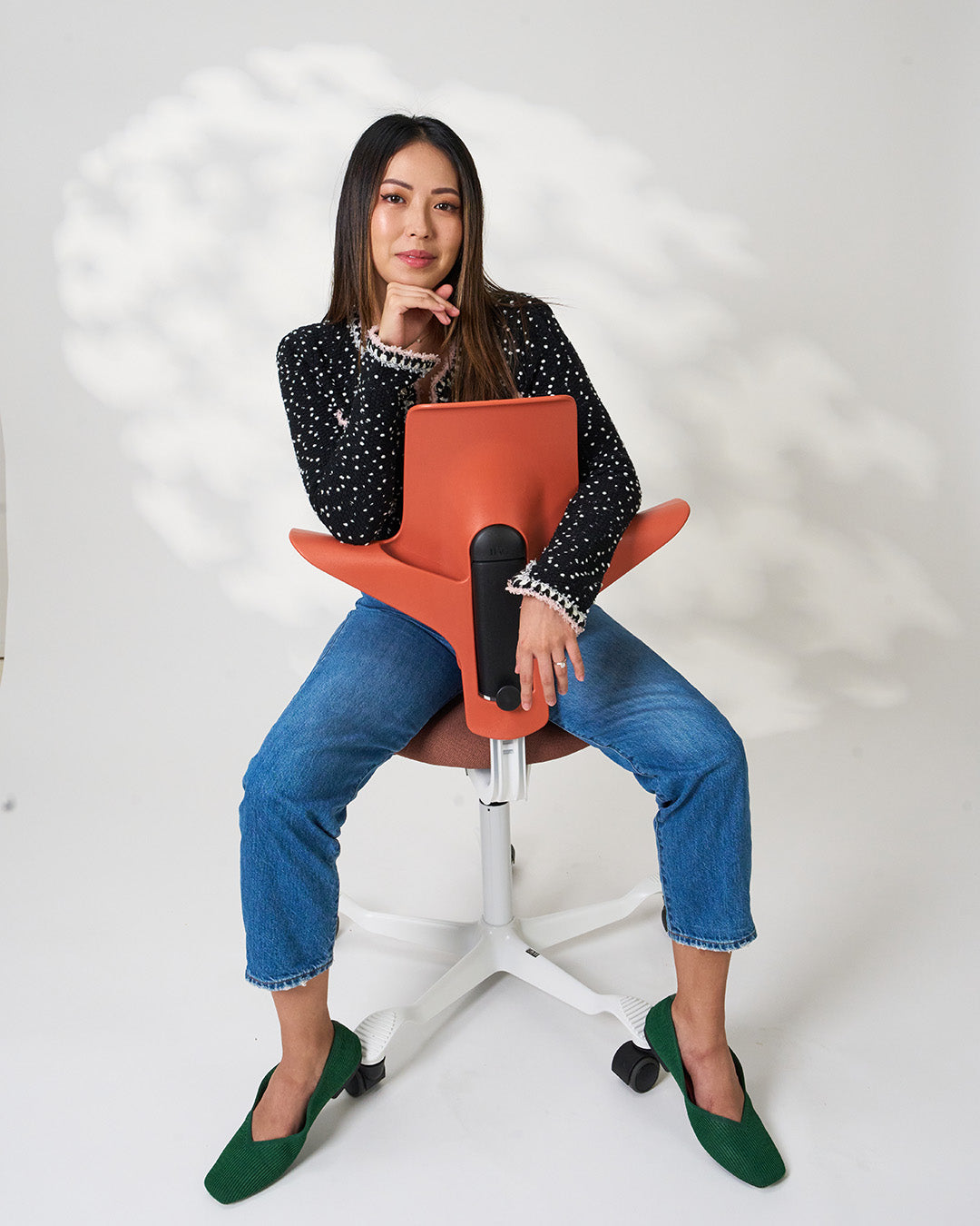 HÅG Capisco Puls 8020 Ergonomic Office Chair - Rosehip CURA Collection | Adjustable Height & Seat | Home & Office Workspace Solution