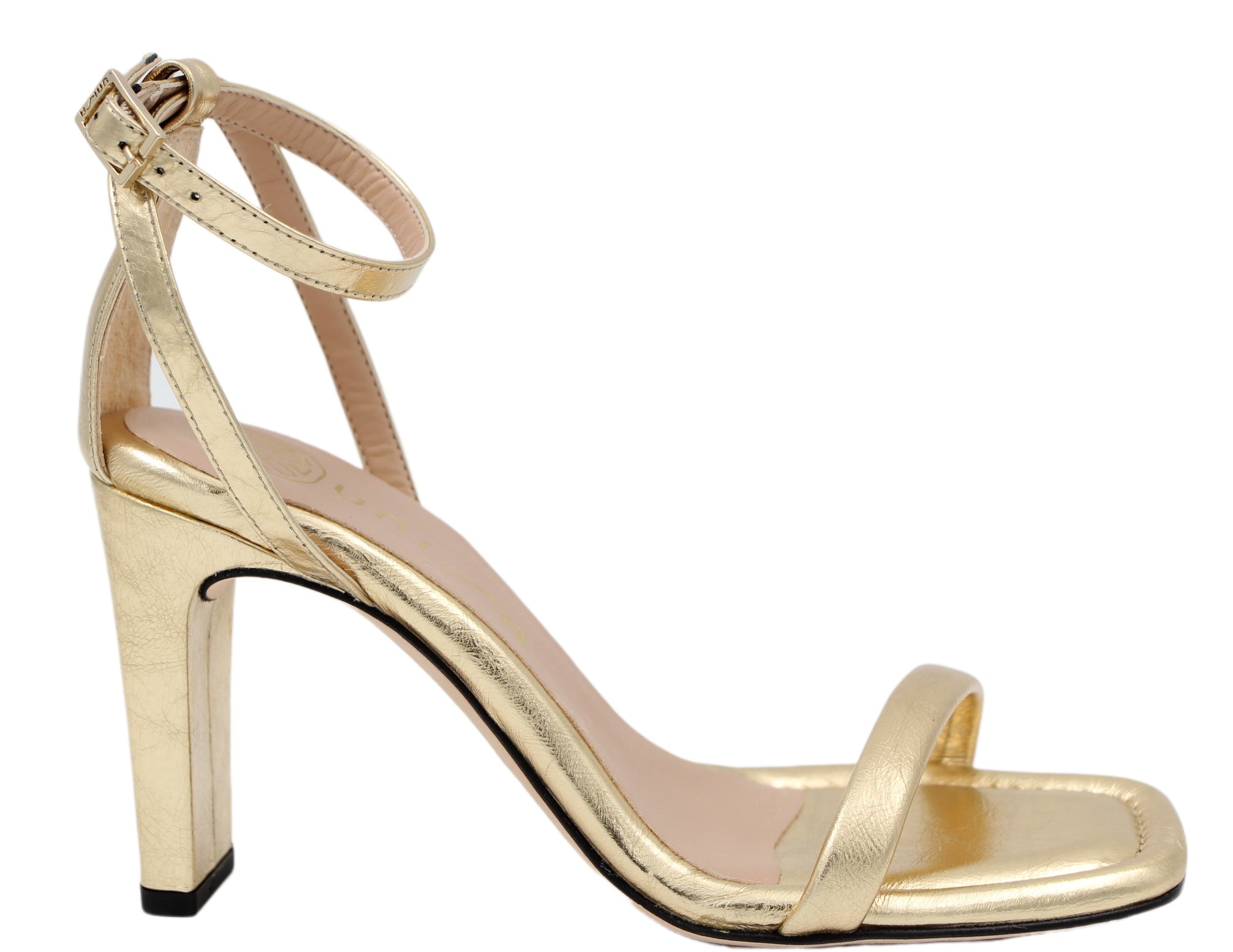 UNISA Women's Gold Barely There Sandal Sabina - Comfortable Strappy Heels for Summer, Beach, Wedding & Party Occasions