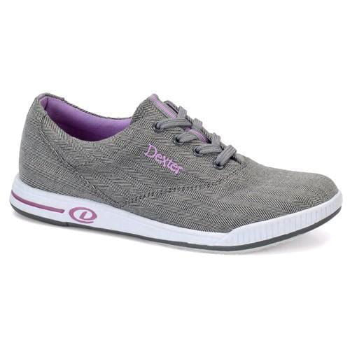 Dexter Women's Kerrie Grey Twill Bowling Shoes - Comfortable & Stylish for League Play & Casual Bowling