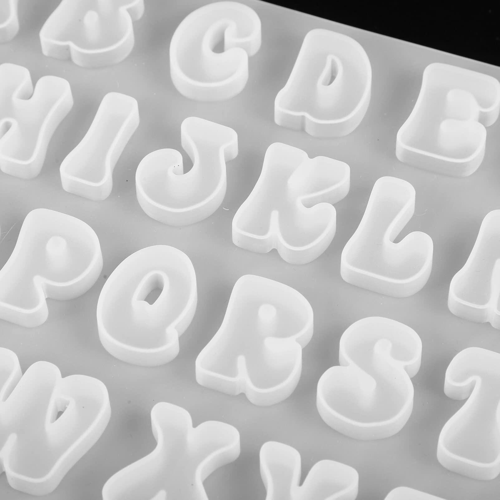 Alphabet Letter Stencil Silicone Mold Set for Cake, Fondant, Chocolate, Candy & Cookie Decorating - DIY Baking Tools for Birthday, Wedding & Party Desserts