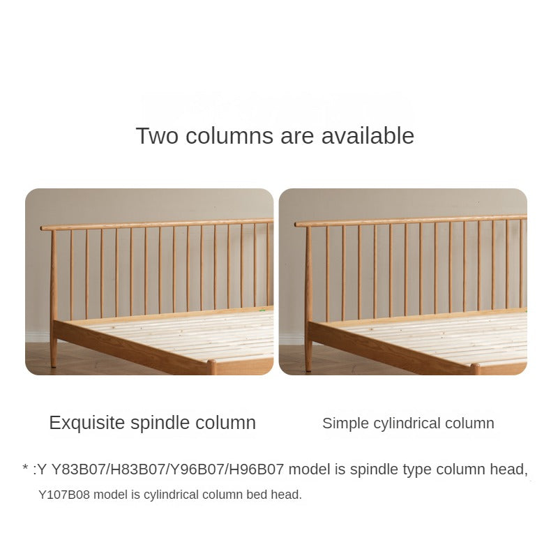 Solid Oak & Beech Wood Windsor Bed - Handcrafted Classic Wooden Bed Frame for Bedroom - Perfect for Master Bedroom, Guest Room & Cozy Farmhouse Style