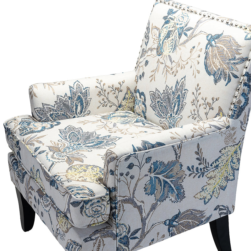Bradley Armchair - Modern Accent Chair for Living Room, Bedroom & Office - Comfortable Upholstered Lounge Chair with Sturdy Wooden Legs - Perfect for Relaxing, Reading & Decorating Your Home