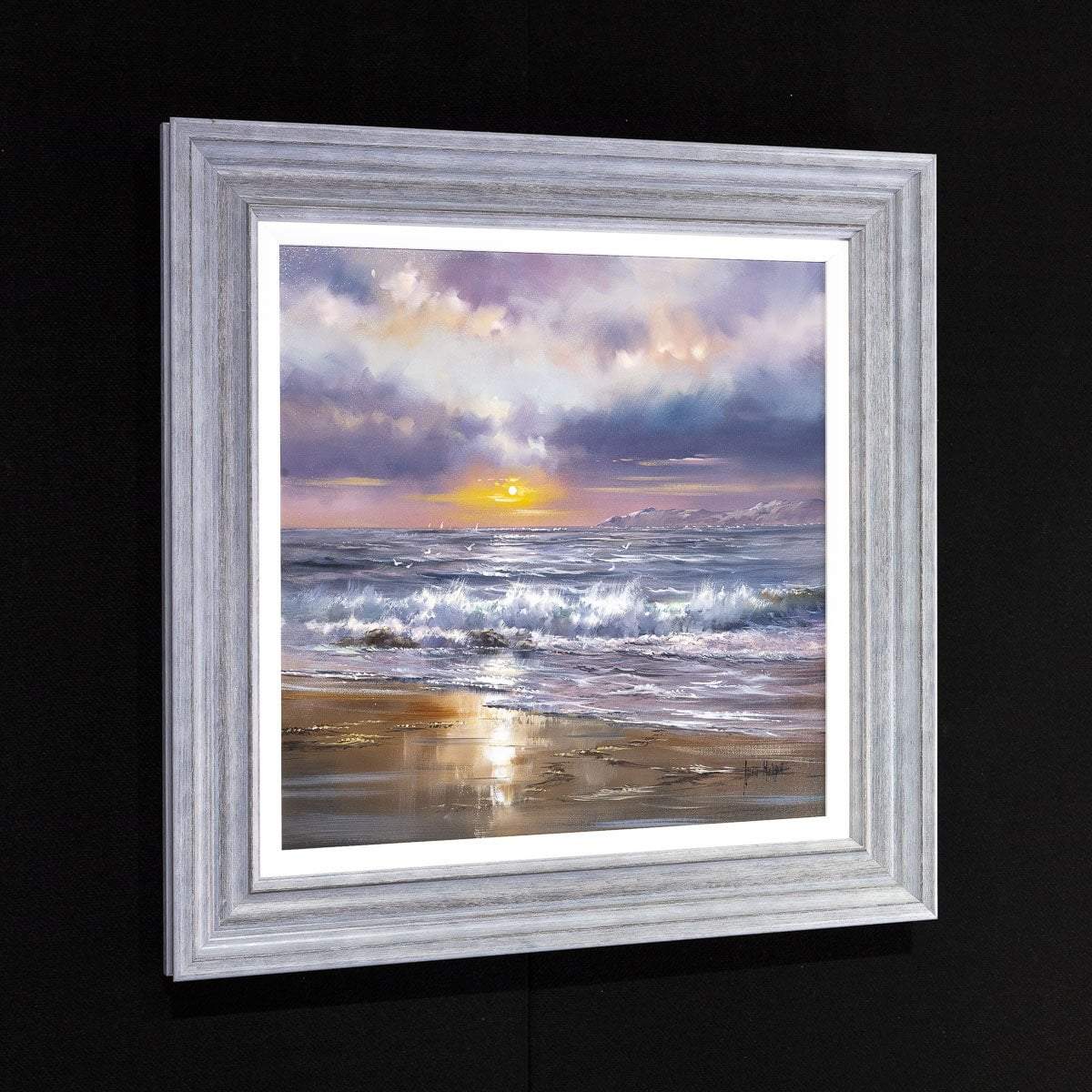 Original Tidal Sunset Painting - Handmade Wall Art for Home & Office Decor - Perfect for Living Room, Bedroom, or Gift