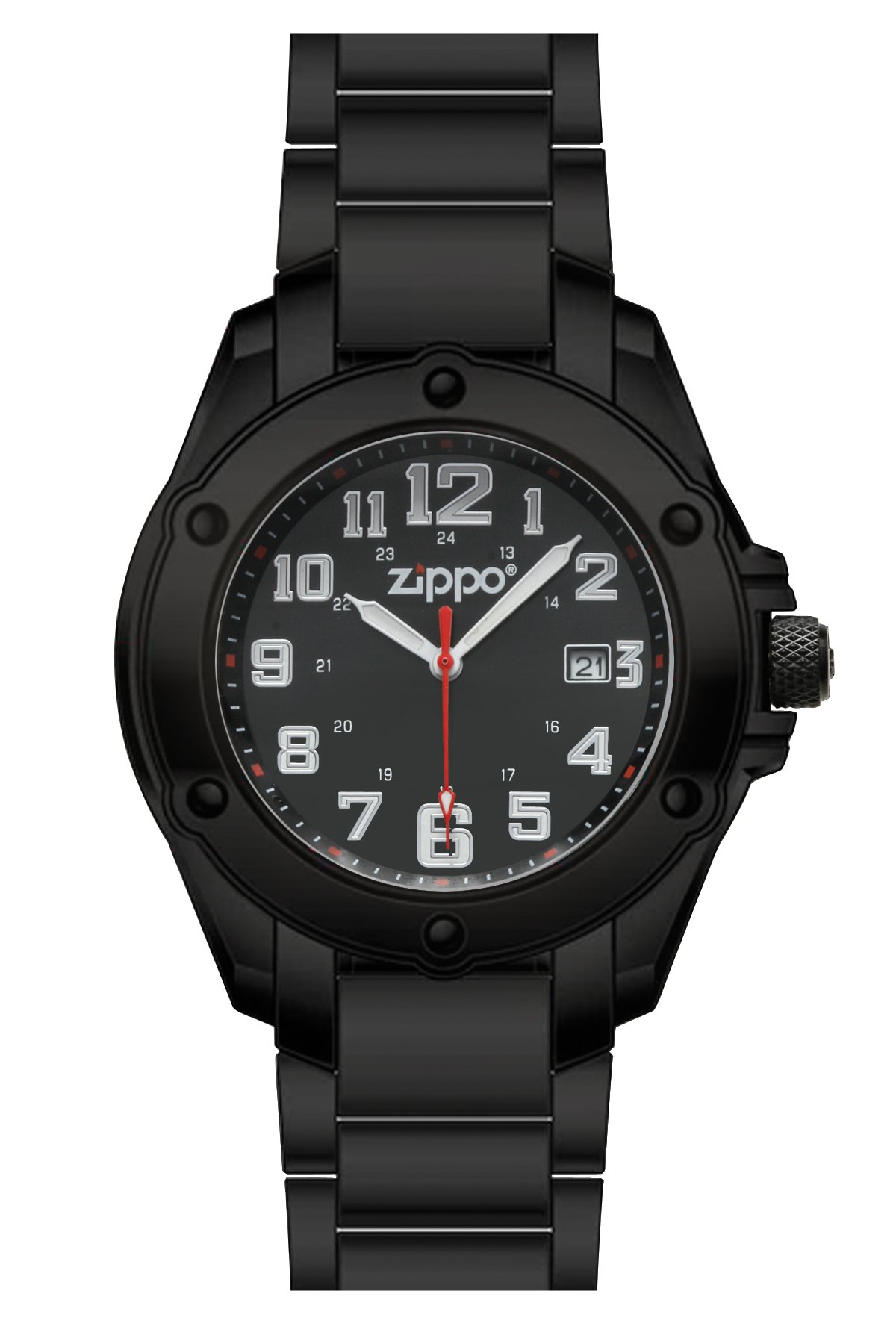 Zippo Black Dial Dress Watch for Men - Classic Stainless Steel Band, Water Resistant & Elegant Design - Perfect for Business, Formal Events & Everyday Wear