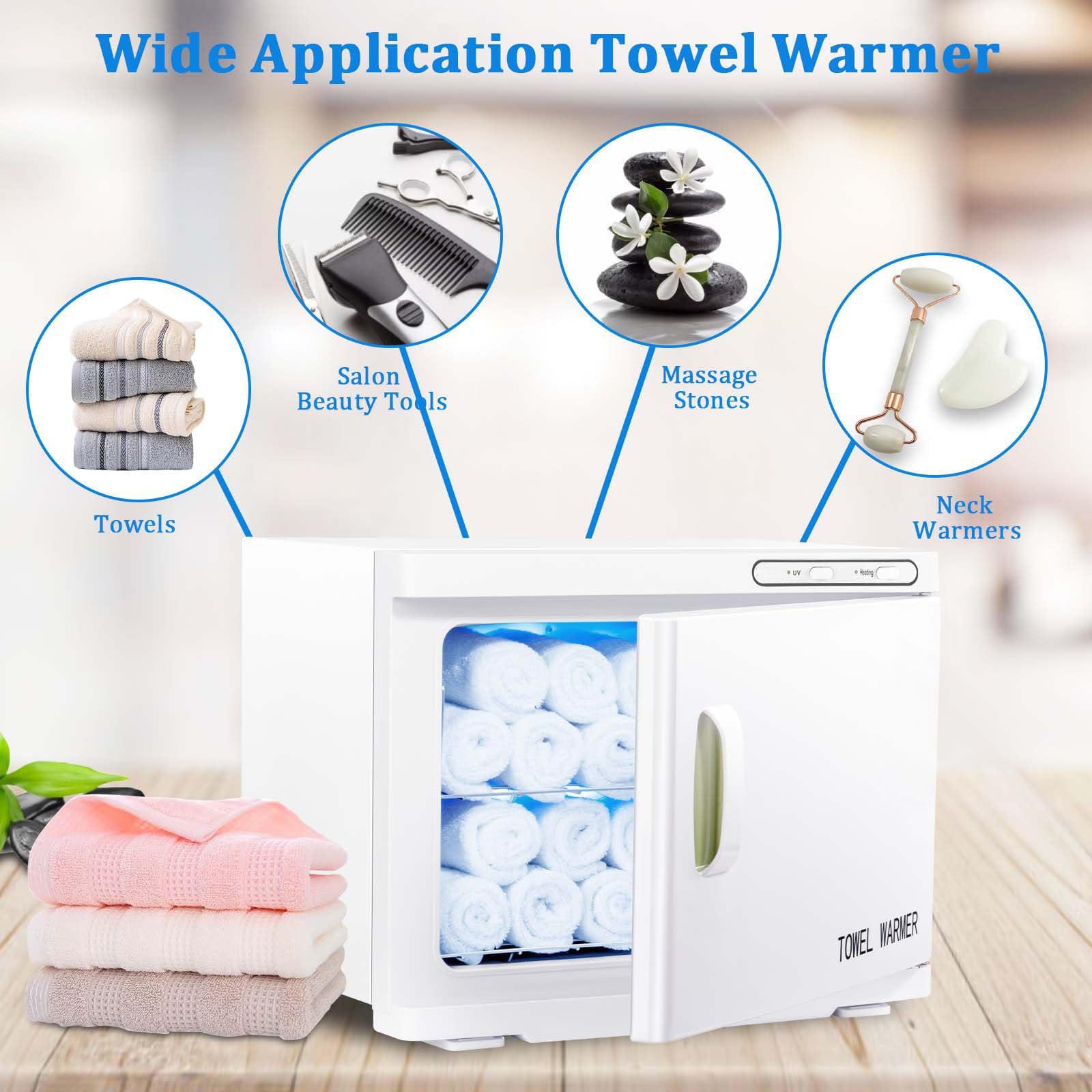 Professional 23L Large Capacity Spa Towel Warmer - Fast Heating 2-in-1 Hot Towel Cabinet for Facials, Salon & Home Use | Perfect for Barber Shops, Estheticians, Gyms & Hotels (White)