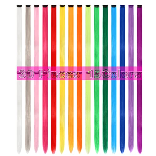 15 colors 30 packs clip in