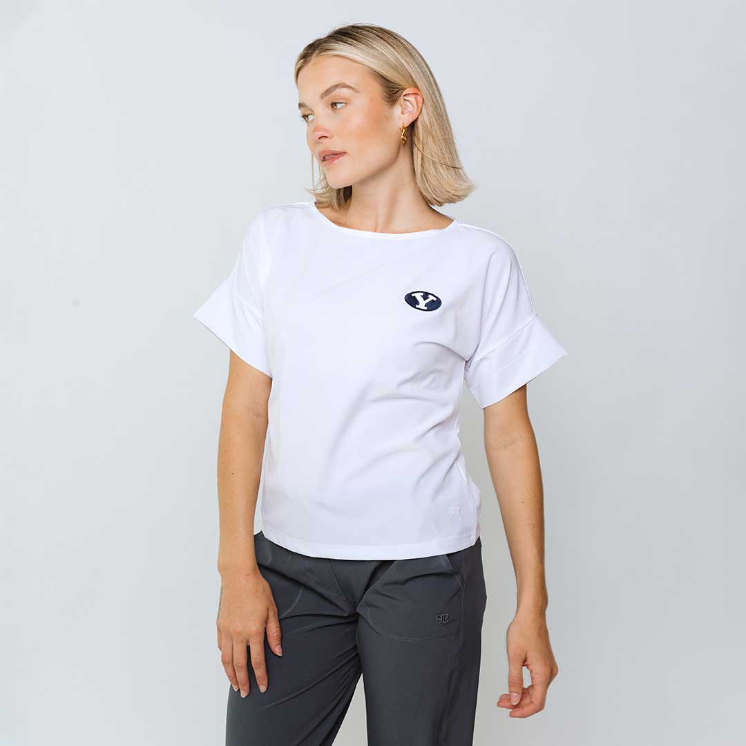 BYU Boss T-Shirt for Men - Premium Cotton White Tee - Comfortable Casual Wear for Everyday, Work & Street Style