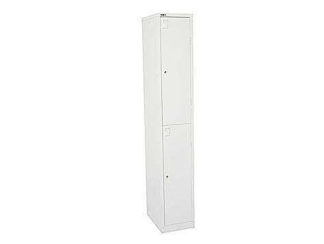 2-Tier Metal Locker with Sonic Design - Secure Storage for Home, Office & Gym Organization (Single Door)