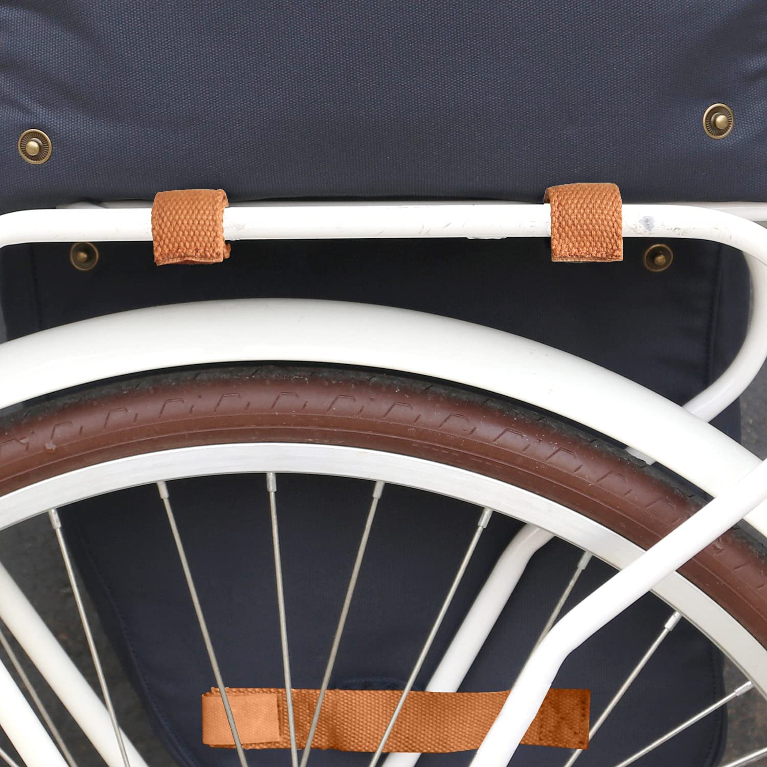 Waterproof Canvas Bike Pannier Bag - Foldable Rear Seat Trunk Bag for Bicycles (Roll-Up Design, Double Storage) - Perfect for Commuting, Grocery Shopping & Outdoor Adventures