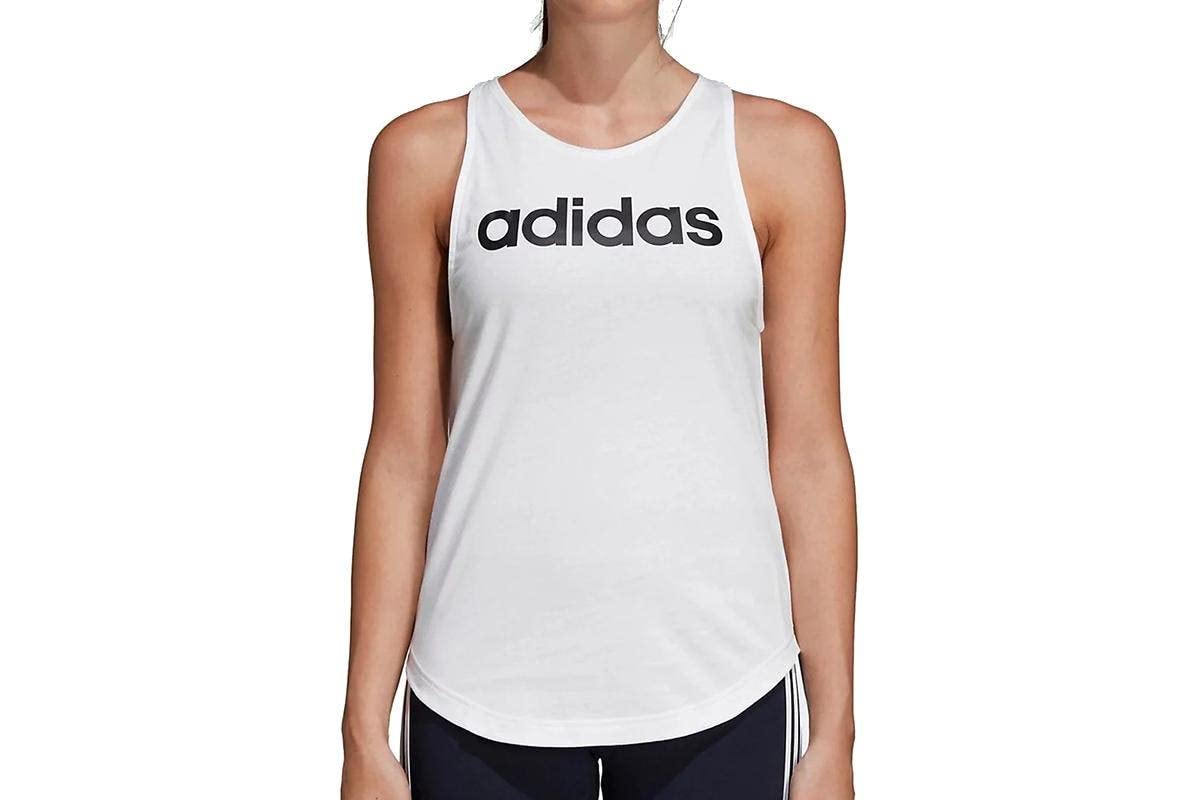 adidas Women's Essentials Linear Tank Top - Breathable Workout Shirt for Running, Yoga & Gym | Lightweight Athletic T-Shirt for Women