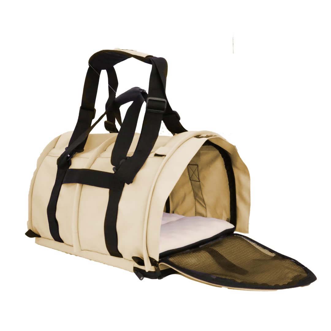SturdiBag Large Pet Carrier for Dogs & Cats - Durable Airline Approved Travel Carrier with Ventilation & Pockets - Perfect for Air Travel, Vet Visits, and Outdoor Adventures (Bone Color)