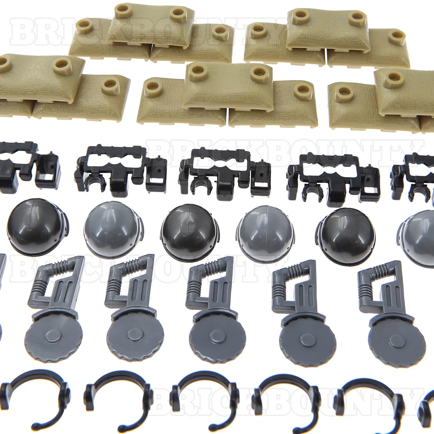 Military Minifigure Weapon Packs - 500pcs SWAT Army Equipment for Brick Soldier Toys | WW2 Bases & Rangers Combat Scenes