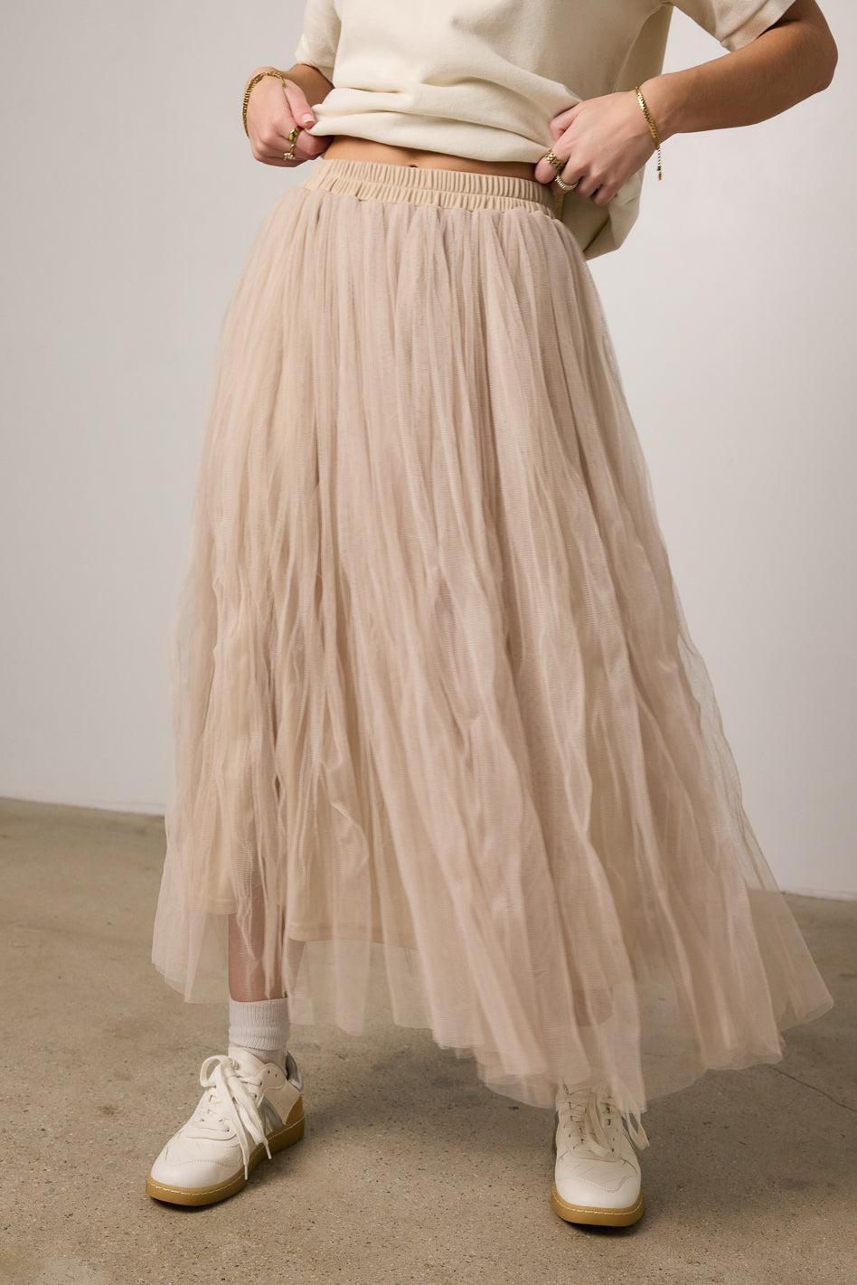 Mila Tulle Maxi Skirt for Women - Elegant Long Layered Chiffon Skirt with Flowy Hem - Perfect for Weddings, Parties, and Special Occasions