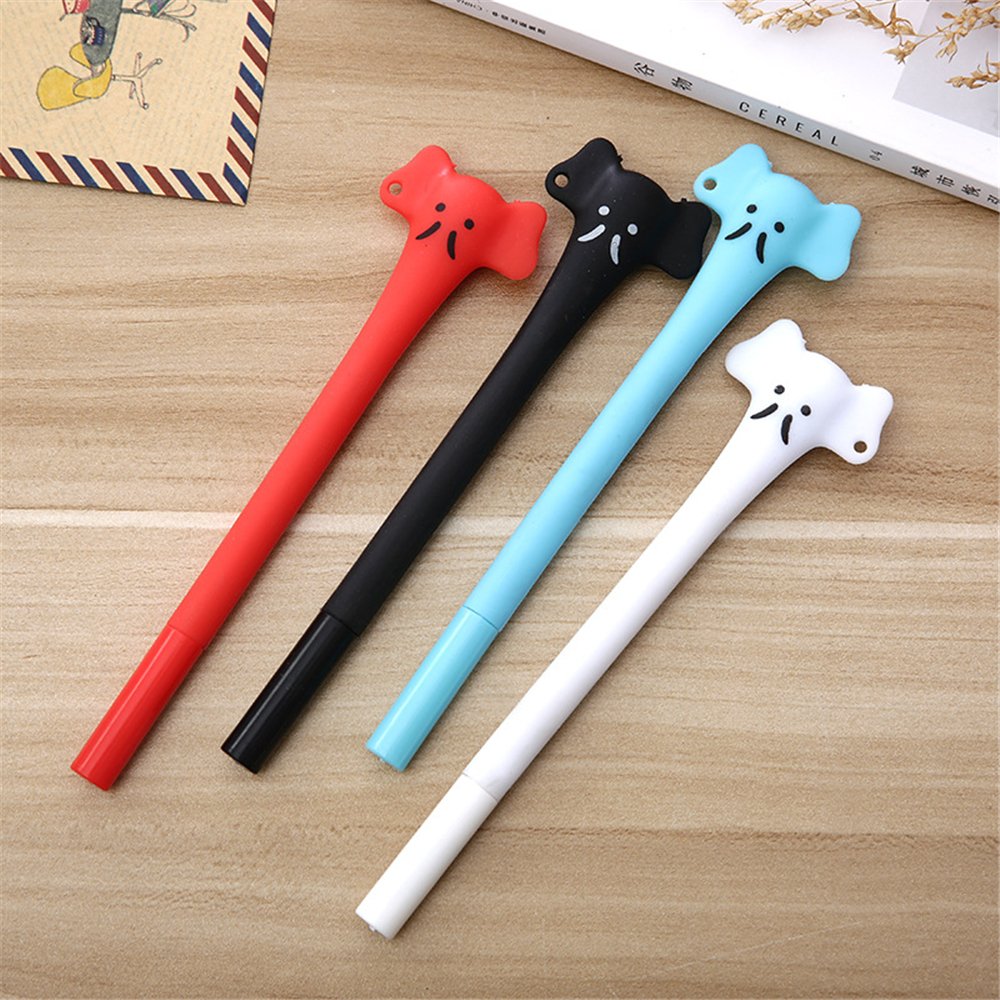 Cute Kawaii Cartoon Elephant Gel Ink Pens - 6 Pack Colorful Novelty Pens for Kids, Girls School & Office Supplies - Fun Writing Tools for Homework, Notes, Journaling & Gifts