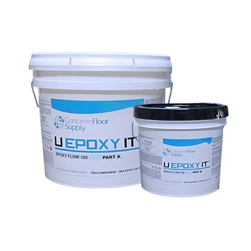 Epoxy Flow 100 | 3 Gallon Kit | 100% Solids Clear Epoxy Resin for Floor Coating | Garage, Basement & Concrete Floors Protection