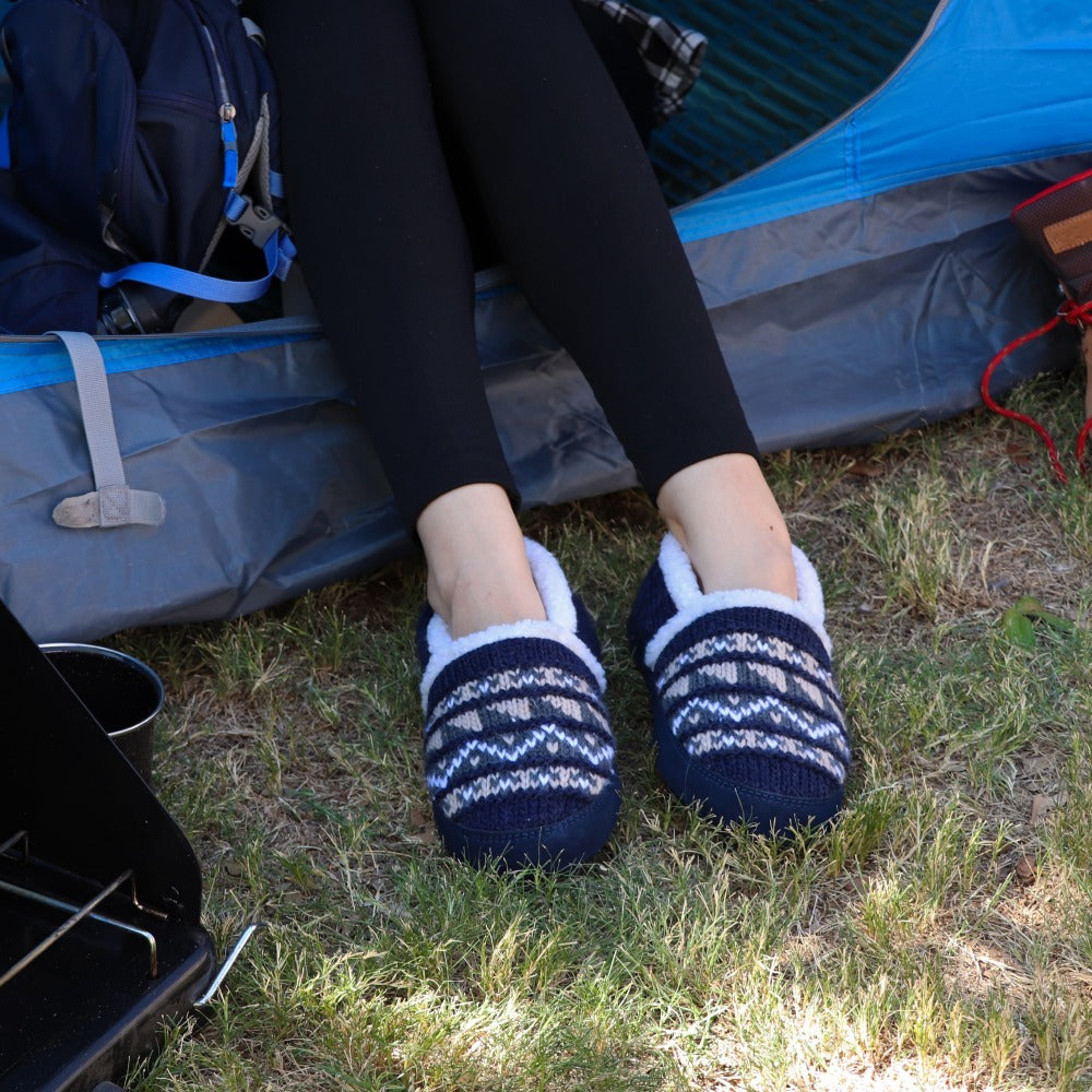 Women's Acorn® Nordic Moc Slippers with Indoor/Outdoor Sole - Cozy House Shoes for Winter, Home, Travel & Outdoor Use
