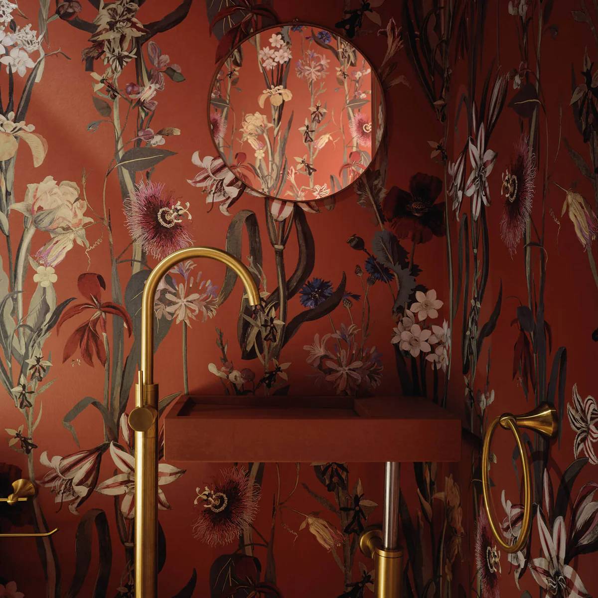 FLORA DELANICA Peel and Stick Wallpaper - Self-Adhesive Clay Pattern Removable Wallpaper for Bedroom, Living Room & Home Decor
