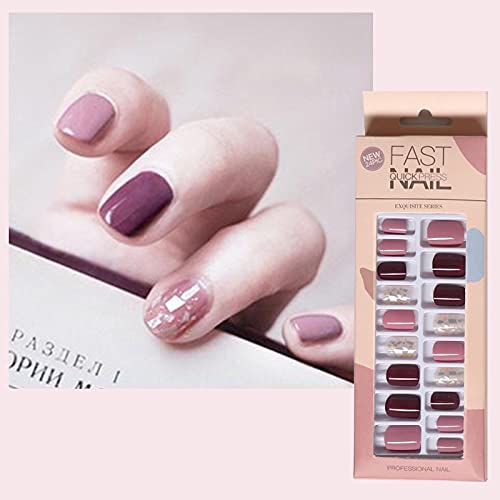 Sunkizzrs® 24-Pack Press On Nails Kit - French Tip Artificial Nails with Adhesive Stickers & Nail File | Acrylic Fake Nails for Women, Easy Application, Salon-Quality Manicure at Home | Perfect for Parties, Weddings & Everyday Wear