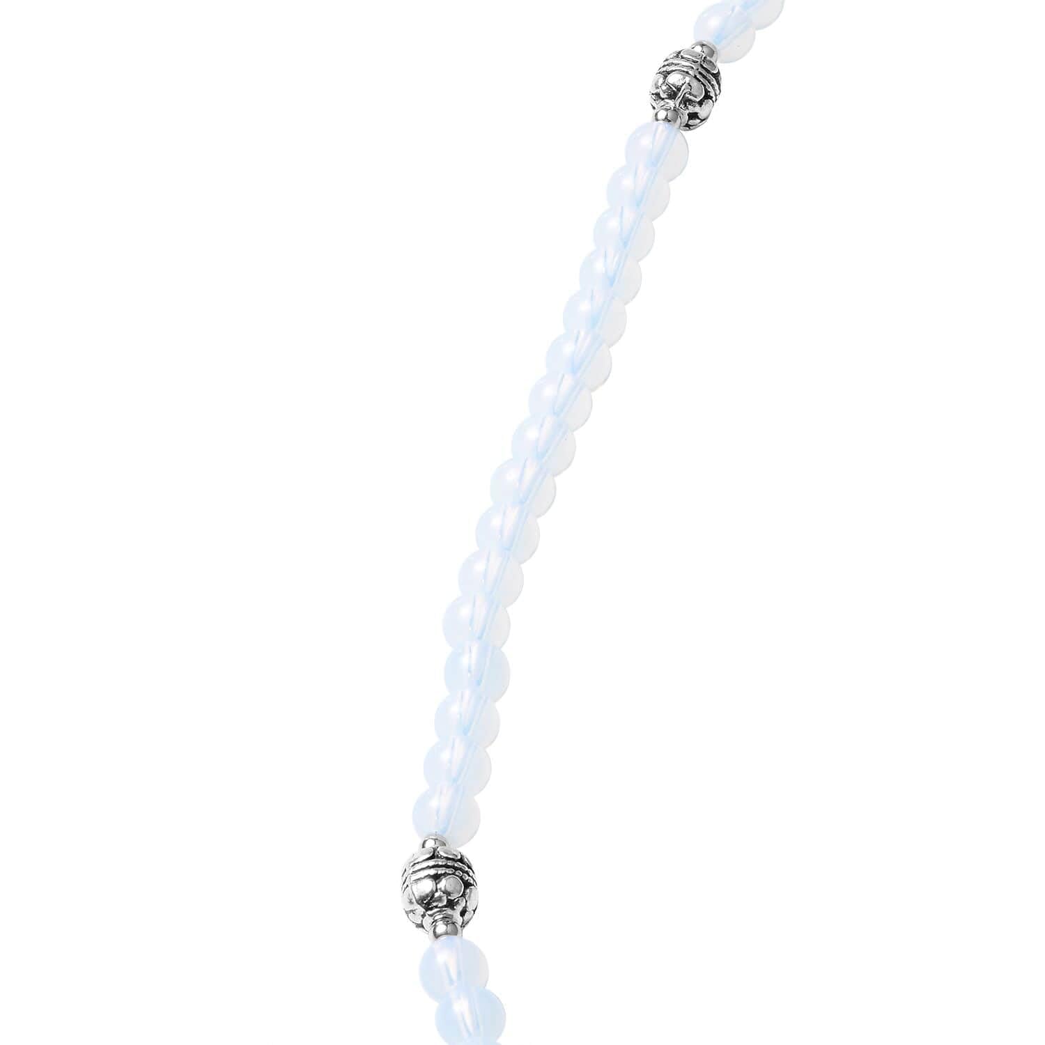 Shop LC Platinum Plated Multi-Wear Beaded Necklace with Gemstones – Elegant Bridal Jewelry for Engagement, Wedding & Anniversary – Perfect Birthday Gift for Women, 24