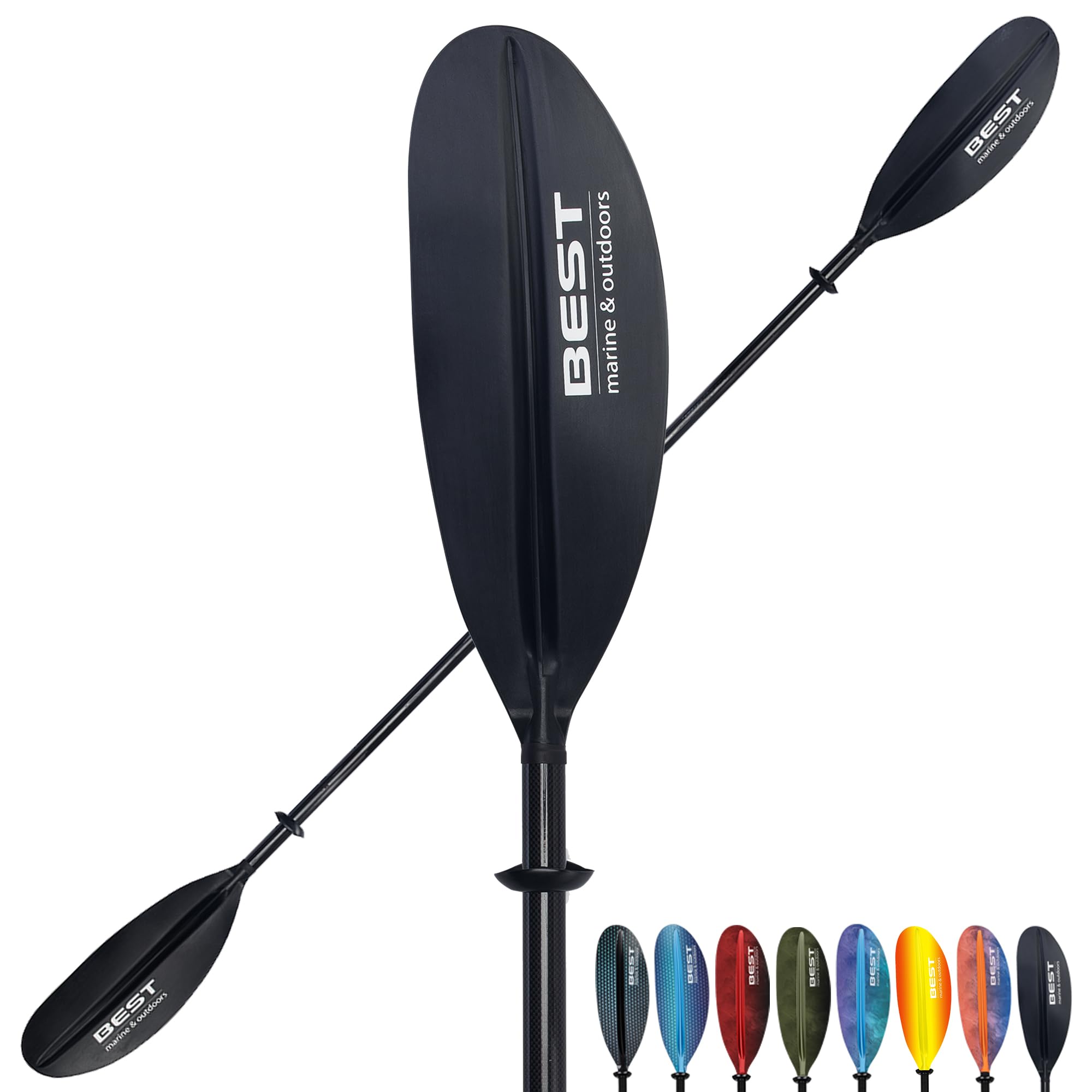 Premium Carbon Fiber Kayak Paddle with Fiberglass Reinforced Blades - 220cm/234cm/250cm Lightweight Paddles for Adults | Marine & Outdoor Kayaking, Canoeing, Fishing Adventures