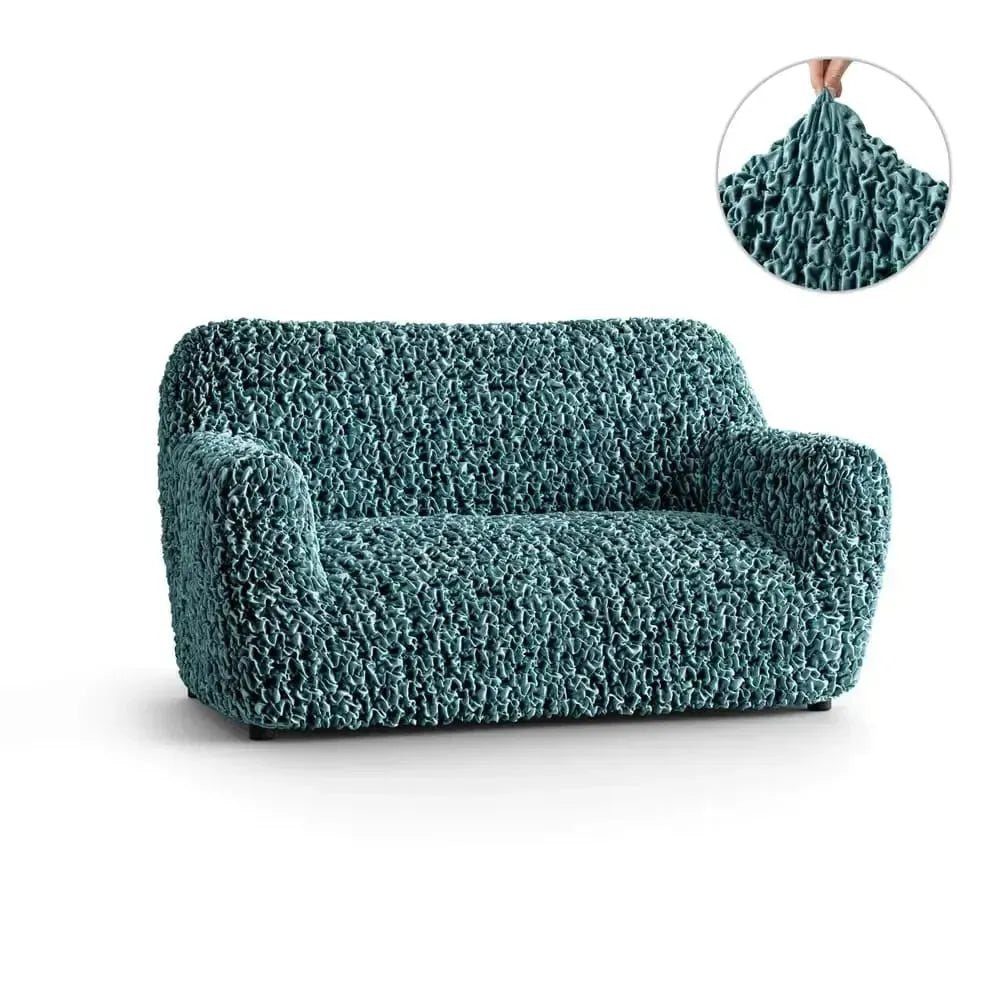 2 Seater Loveseat Slipcover - Fuco Velvet Collection | Soft Stretch Sofa Cover for Living Room, Bedroom & Office