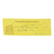 Joe Sewell Cleveland Indians Autographed Signed Bank Check Dated August 5, 1960 - Rare Baseball Memorabilia for Collectors & Sports Fans Display