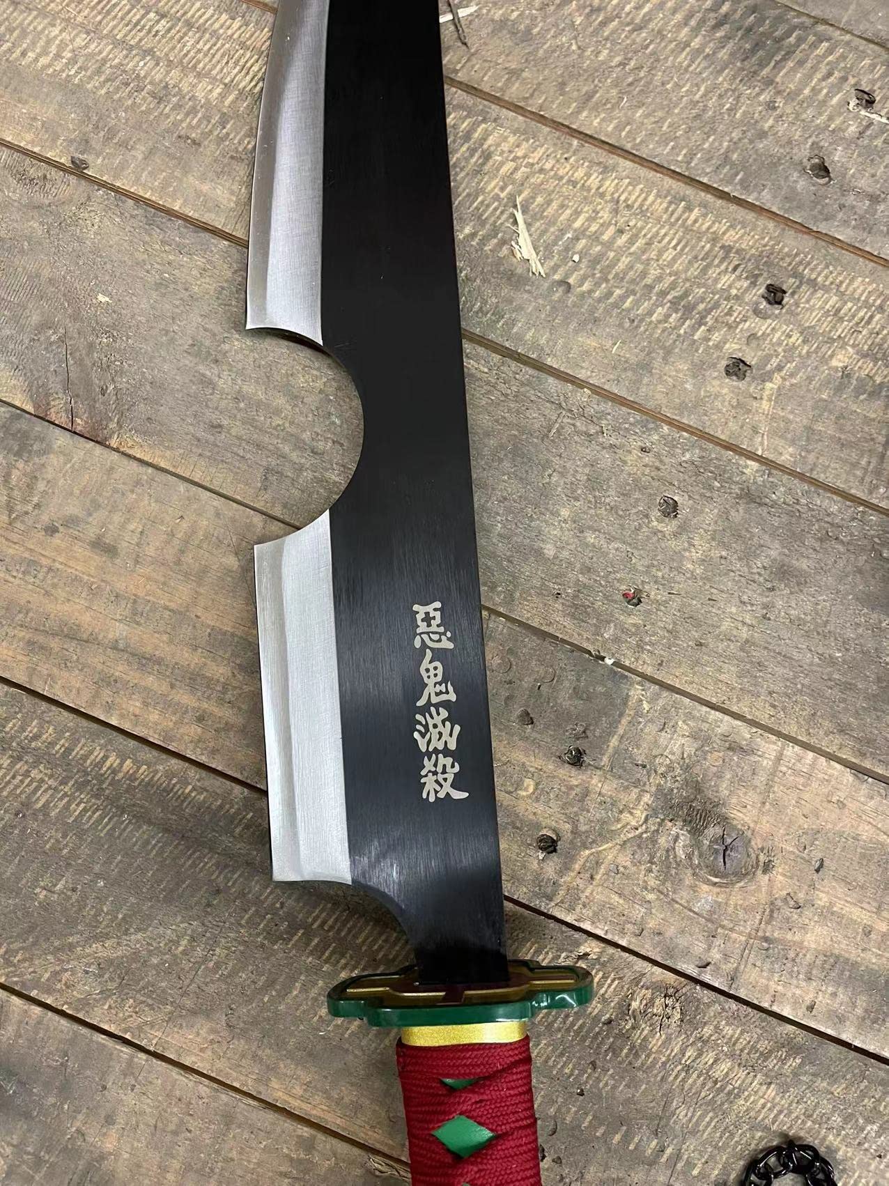 Anime Cosplay Demon Katana Sword - Real Steel Blade, Tengen Set | Perfect for Cosplay, Halloween Costumes & Anime Conventions
